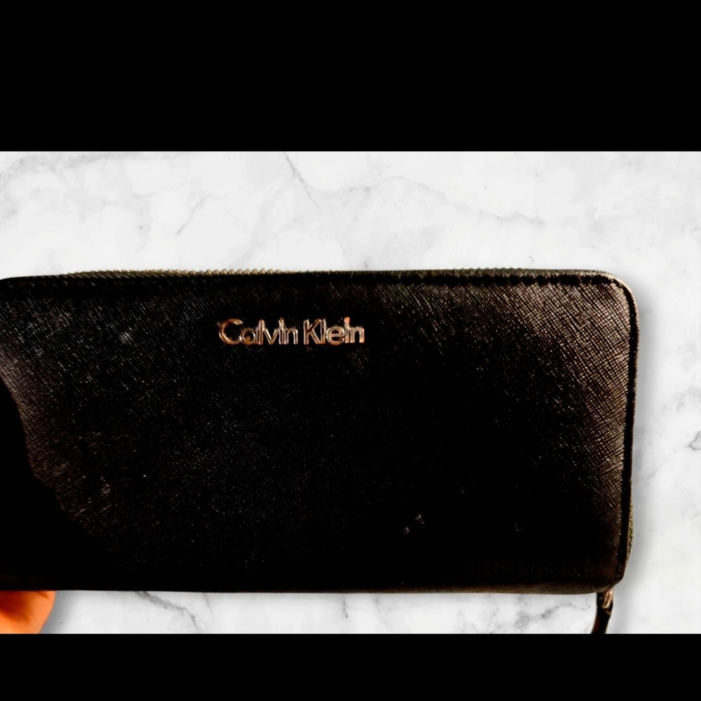 Calvin Klein Black Zip-Around Wallet